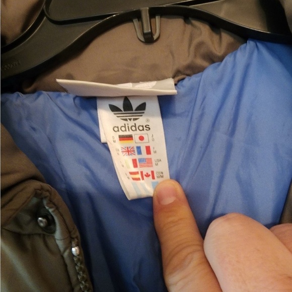 Y2k adidas down jacket puffer size mens medium green baby blue - Picture 7 of 9